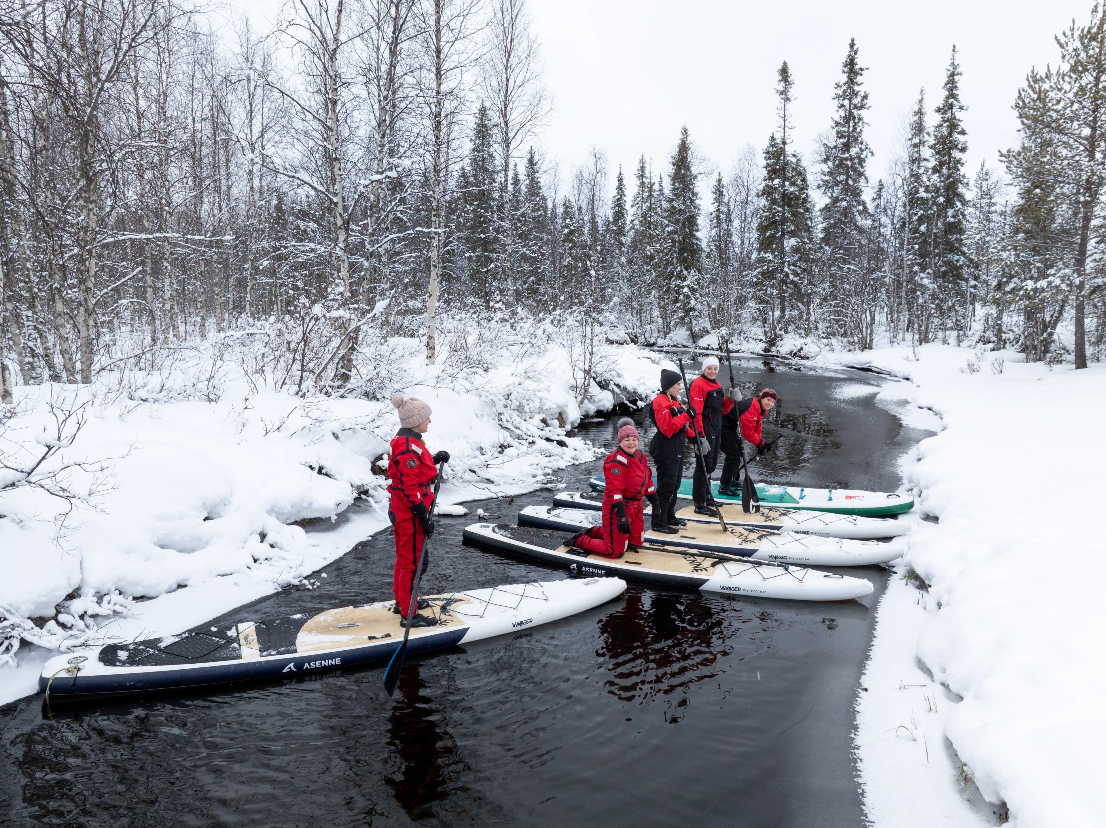 Outdoor winter experience in Finnish Lapland